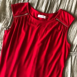 calvin klein red dress